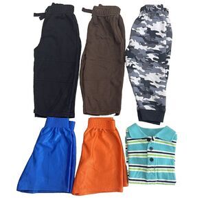 6 Piece Garanimals LOT 18 Months Pants Shorts Shirt Baby Toddler Boy Clothing‎